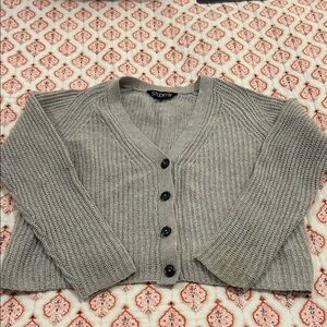 Studio Women's Gray Cardigan Sweater